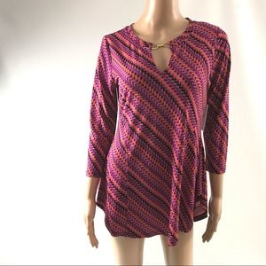 Chaus Womens Size S Pink Blouse Shirt Top Stretch